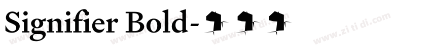Signifier Bold字体转换 Signifier Bold字体转换